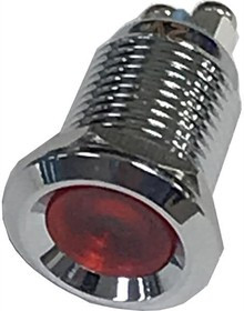 FL1M-12CA-1-R24V, LED Panel Mount Indicators LED RED 12MM NUT 24VAC/DC