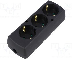 TX-GN-370SCZ, Разъем питания AC разветвитель Конфиг.выводов 2P+PE черный