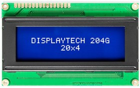 204G CC BC-3LP, LCD Character Display Modules &amp; Accessories 20x4 Char Display STN Blue 6 oclock