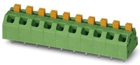 PCB terminal, 4 pole, pitch 5 mm, AWG 24-16, 16 A, spring-clamp connection, green, 1862437 PCB terminal, 4 pole, pitch 5 mm, AWG 24-16, 16 A, spring-clamp connection, green, 1862437