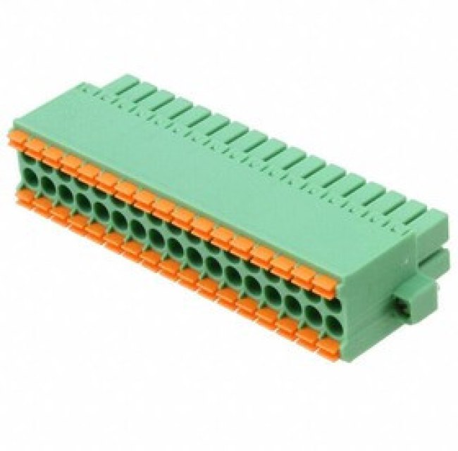 1790441, Pluggable Terminal Blocks 17 Pos 3.5mm Dbl Row Plug 24-16AWG Sprin