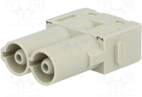 09 14 002 2651, Han Axial Module, 2 Poles, Screw Terminal, Plug 09 14 002 2651, Han Axial Module, 2 Poles, Screw Terminal, Plug