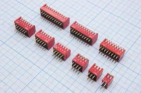 Переключатель DIP-03, шаг 2.54мм, ON-OFF, угловой; Q-803 ПDIP-03\ 6P2,54\ON-OFF\угл\DP-03\