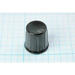 Ручка круглая диаметр 20мм, диаметр регулятора 6.0мм, пластик, черный, НЛП4.252.051;№1882 Z ручка d6