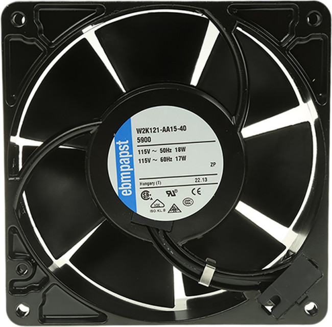 5900, 5900 Series Axial Fan, 115 V ac, AC Operation, 206m³/h, 17W, 148mA Max, 127 x 127 x 38mm 5900, 5900 Series Axial Fan, 115 V ac, AC Operation, 206m³/h, 17W, 148mA Max, 127 x 127 x 38mm