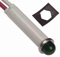 2191U5-24V, PANEL MOUNT INDICATOR, LED, 7.87MM, GREEN, 24V