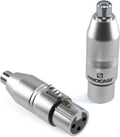PROCAST cable B-XLRf/RCAf Переходник-адаптер XLR(f)/RCA(f)