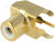 KEYS936, Гнездо, RCA, "мама", угловой 90°, THT, латунь, позолота, на РСВ