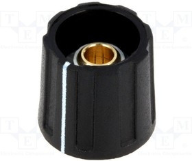 A2616040, Ручка, с указателем, ABS, dоси: 4мм, d16x15,5мм, черный