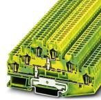 3036071, ST 2.5-3PE Series Green/Yellow DIN Rail Terminal Block, Triple-Level, Spring Clamp Termination 3036071, ST 2.5-3PE Series Green/Yellow DIN Rail Terminal Block, Triple-Level, Spring Clamp Termination