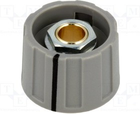 A2623068, Ручка, с указателем, ABS, dоси: 6мм, d23x15,5мм, серый, Ось: гладкая