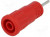 SEPB6887NI-RT, Гнездо, "банан" 4мм, 36А, 1кВ, красный, на панель, на корпус, 5мОм