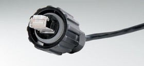 17-150264, Modular Connectors / Ethernet Connectors RJ45-IP67 M28 THREAD STRNREL MTLPLS Cat6