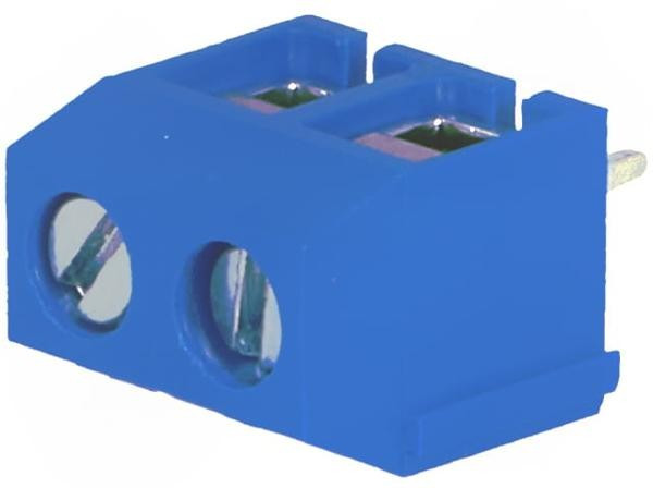 DG306-5.0-02P-12, Клеммник винтовой, 2-контактный, 5мм, прямой