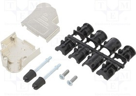 DHMA09UN4, Корпус: для разъемов D-Sub; D-Sub 9pin,D-Sub HD 15pin; угловой