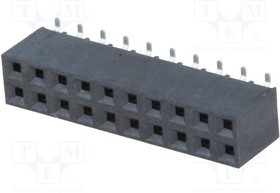 ZL264-20DG, Гнездо, штыревой, "мама", PIN: 20, вертикальный, 2,54мм, SMT, 2x10