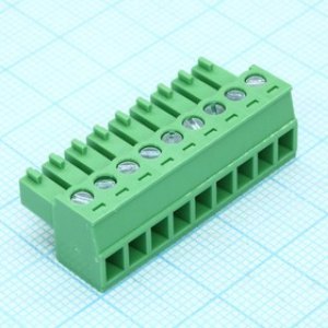 15EDGK-3.81- 09P-14-00A(H), Разъемный клеммный блок, 9 контактов. Серия 15EDGK-3.81
