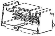 30700-4101, Conn Shrouded Header (4 Sides) HDR 10 POS 2.54mm Solder ST Thru-Hole H-DAC 64 Tray