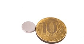 Неодимовый магнит диск Forceberg 10х1 мм, 50 шт