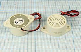 Излучатель звука механический со встроенным генератором 2~4В, 26x17мм и непрерывным звуком 0.4кГц; з