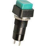 PB-14BGN1-G, кнопка без фиксации 250В1А зеленая (аналог SPA-103B4 PSW1)