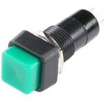 PB-14BGN1-G, кнопка без фиксации 250В1А зеленая (аналог SPA-103B4 PSW1)