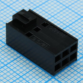901420006, Корпус разъема RCP 6 контактов шаг 2.54мм монтаж на кабель серия C-Grid IIIT пакет