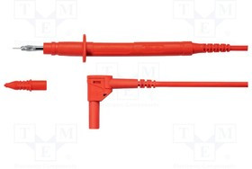 SPL231525100-RT, Измерительный провод, 32А, Дл: 1м, красный, Rконт.макс: 25мОм