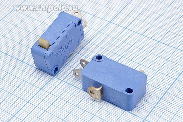 Переключатель концевой(путевой) 29x11 x17, 36&amp;220, 4&amp;8, ON-(ON), H19, ПМ29; №1356 ПКонц 29x11 x17\ 36&amp;220\ 4&amp;8\ON-(ON)\\H19\ПМ29\