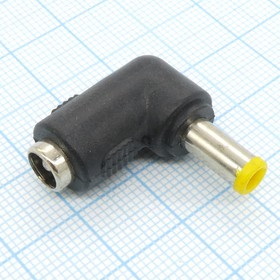 AD гн 5.5*2.1 - шт 5.0*1.0pin угловой, переходник низковольтного питания