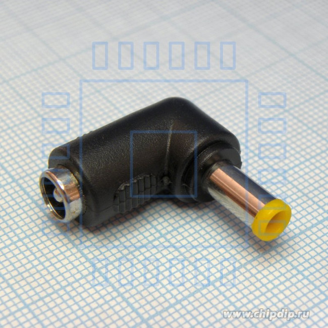 AD гн 5.5*2.1 - шт 5.0*1.0pin угловой, переходник низковольтного питания