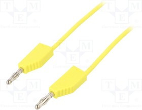 LK425-A/X-10024, Измерительный провод, 60ВDC, 30ВAC, 32А, Дл: 1м, желтый