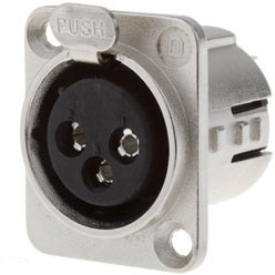 716-0300, Panel Mount XLR Connector, Female, 50 V ac, 3 Way, Silver Plating