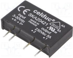 SKA20421, Реле: полупроводниковое, SPST-NO, Uупр: 3-30ВDC, 5А, 12-275ВAC