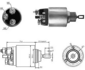 46061, Реле втягивающее MERCEDES W168/203/211/906 CDI 46061, Реле втягивающее MERCEDES W168/203/211/906 CDI