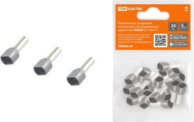 Наконечник штыревой втулочный изолированный (двойной) НШвИ (2) 4,0х12 (20шт) TDM