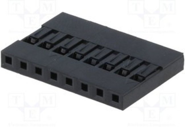 NSR-08, Вилка, штыревой, NSR/NOR, "мама", PIN: 8, без контактов, 2,54мм