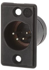 703-0300, XLR Connectors NIKL/SILV PANEL 3C