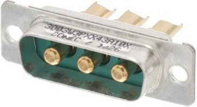 3003W3PXX43A10X, D-Sub Mixed Contact Connectors 3W3 M LOAD PWR CONT