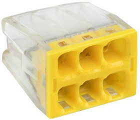 Клемма строительно-монтажная СМК 2273-246 6-проводная 0.5-2.5кв.мм с пастой (уп.50шт) PROxima EKF plc-smk-2273-246