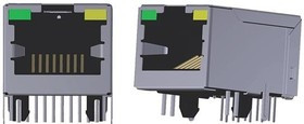 ARJM11D7-009-AB-EW2, Modular Connectors / Ethernet Connectors CONN MAGJACK 1PORT 100BASE-T PCB