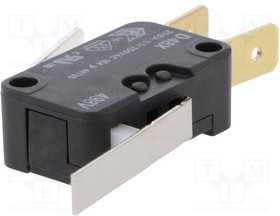 D489-V3LD, Микропереключатель SNAP ACTION, SPDT, 21A/250ВAC, 8A/250ВDC