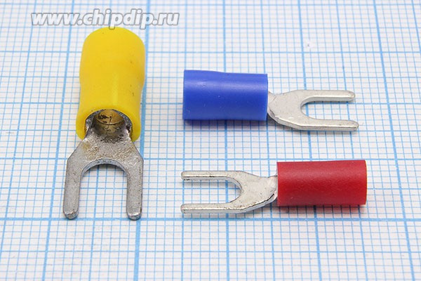 Клемма"U" d 4,3, 4,0-6,0S, обжимная, желтая; №885 Y клемма"U" d 4,3\ \S4,0~6,0\\\жел\\