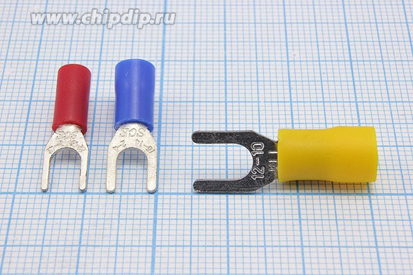 Клемма"U" d 4,3, 4,0-6,0S, обжимная, желтая; №885 Y клемма"U" d 4,3\ \S4,0~6,0\\\жел\\