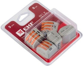 Клемма строительно-монтажная СМК 222-413 (блист.5шт) EKF plc-smk-413b