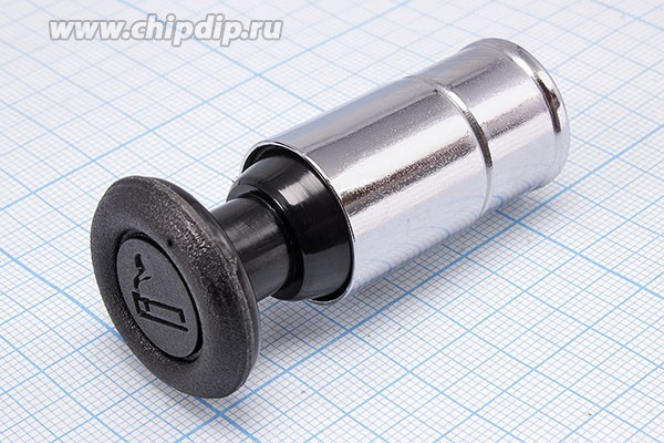 Штекер прикуривателя со спиралью; №1329 штек пит прикур d20x38\2C\8А12В\ \нагрев/спираль\