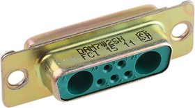 DAM7W2SN, DMW 7 Way Panel Mount D-sub Connector Socket
