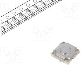 EVQPT9A15, Микропереключатель TACT, SPST, Пол: 2, 0,02A/15ВDC, SMT, нет, 1,6Н
