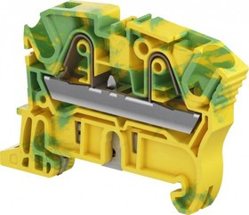 Клемма ZK6-PE/8 пружинный зажим, для заземления, 2 контакта, 720А/1с, ж./зеленый Клемма ZK6-PE/8 пружинный зажим, для заземления, 2 контакта, 720А/1с, ж./зеленый