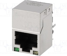 V890-1AX1-A1, Гнездо; RJ45; PIN: 8; экранированный,с LED; Конф: 8p8c; THT